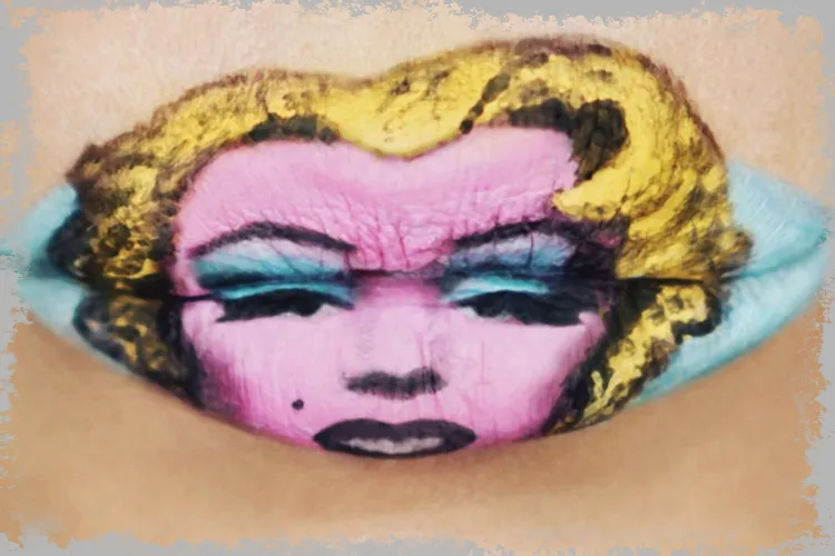 Vizážistka nakreslila na rty repliku obrazu Andyho Warhola